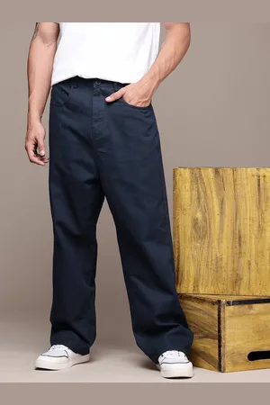 Roadster The Life Co. Men Pure Cotton Baggy Fit Chinos Trousers