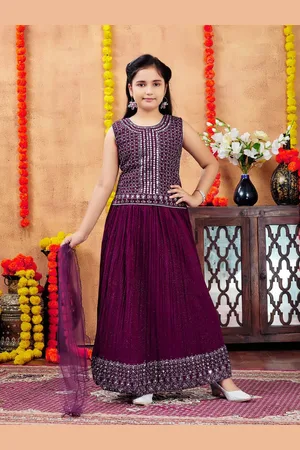 Aarika Girls Embellished Ready to Wear Lehenga & Blouse With Dupatta