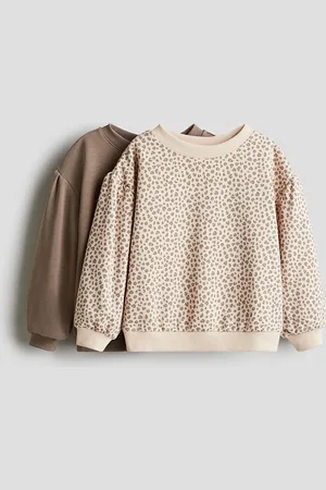 H&M Girls 2-Pack Puff-Sleeved Sweatshirts