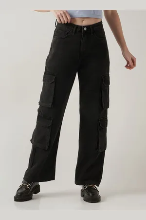 Bewakoof Women Wide Leg Cargo Jeans