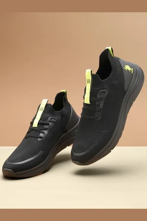 U.S. Polo Assn. Men Black Solid Oxley 2.0 Walking Shoes