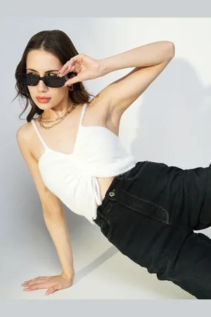 SHOWOFF Women Fringed Crop Top