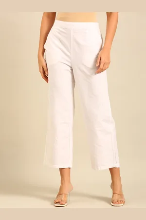 De Moza Women Wide Leg Mid-Rise Regular Fit Trousers