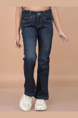 Crimsoune Club Girls Bootcut Light Fade Stretchable Jeans
