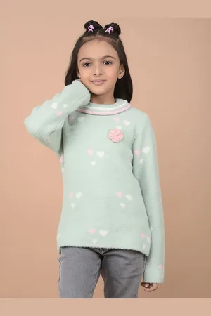 Crimsoune Club Girls Embroidered Pullover with Embroidered Detail