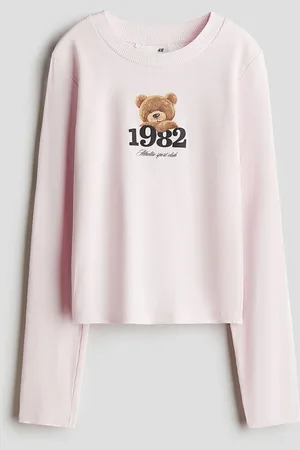 H&M Girls Ribbed Cotton Top