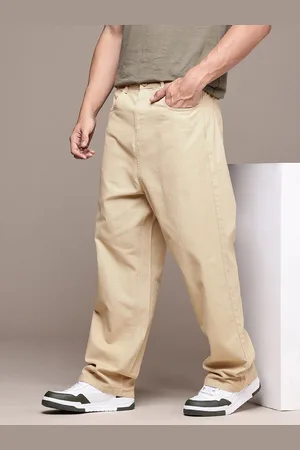 Roadster The Life Co. Men Pure Cotton Baggy Fit Chinos Trousers