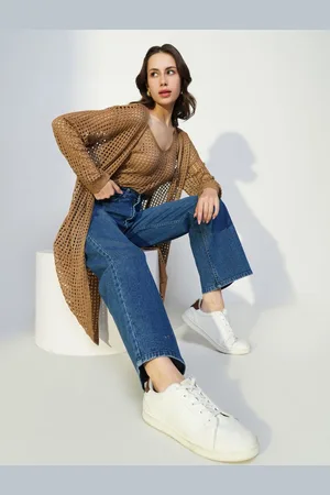 SHOWOFF Women Self Design Crochet Crop Top