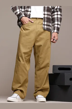 Roadster The Life Co. Men Pure Cotton Baggy Fit Chinos Trousers