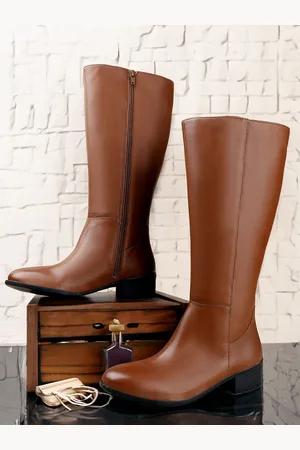 BXXY Women High Ankle and Knee Zipper Long Boots