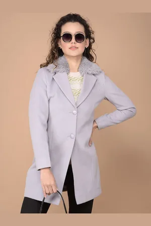 Crimsoune Club Women Single Breasted Notched Lapel Overcoat