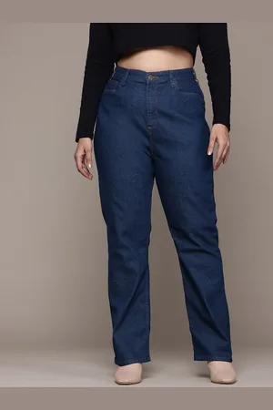 Roadster The Lifestyle Co. Women Plus Size Straight Fit High-Rise Jeans