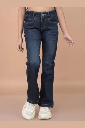 Crimsoune Club Girls Bootcut Light Fade Stretchable Jeans