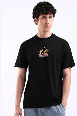 Flying Machine Men Typography Printed Applique T-shirt