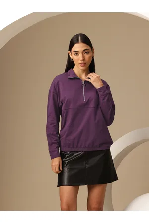 Chemistry Mock-Collar Pure Cotton Sweatshirt