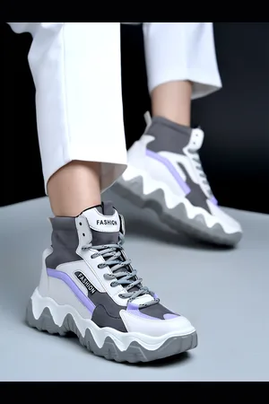 Shoetopia Women Round Toe Lightweight Sneakers