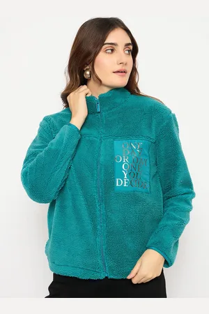 MADAME Women Mock Collar Sweatshirt