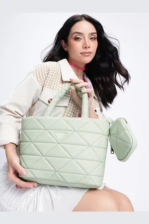 DressBerry Structured Quilted Handheld Bag with Pouch