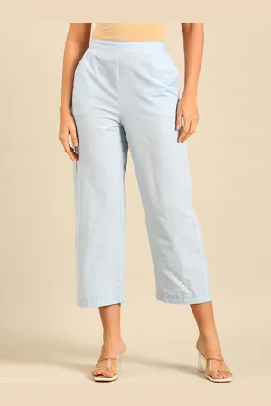 De Moza Women Wide Leg Mid-Rise Regular Fit Trousers
