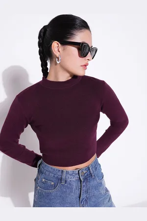 SHOWOFF Women Round Neck Crop Top