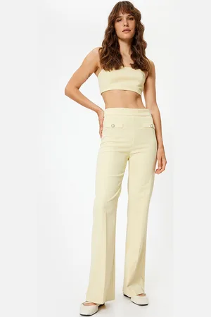 Koton Women Slim Fit Bootcut Trousers