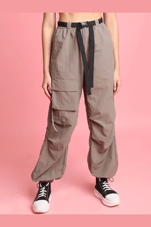 Bene Kleed Women Parachute Fit High-Rise Cargo Trousers