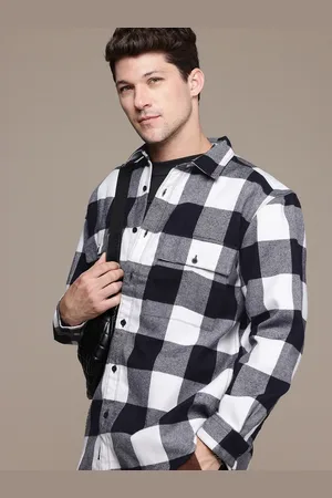 Roadster The Life Co. Buffalo Checked Relaxed Fit Casual Shacket