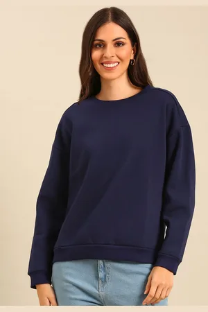 De Moza Women Round Neck Pullover Sweatshirt