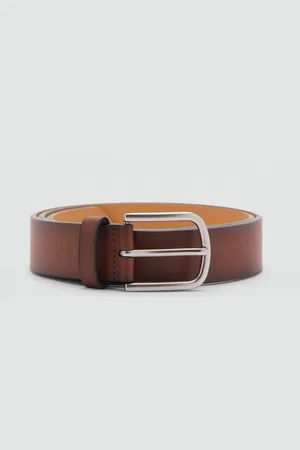 MANGO Leather Formal Belt