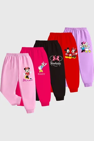Miss and Chief Girls Pack Of 5 Printed Joggers
