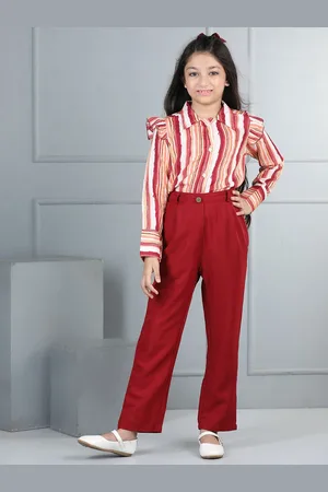 Cutiekins Girls Striped Top with Trousers