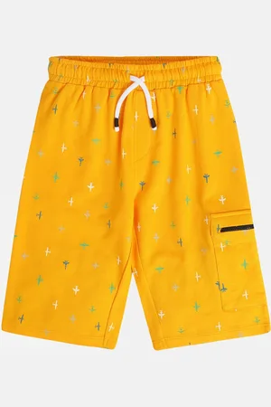 MINI KLUB Boys Conversational Printed Mid-Rise Pure Cotton Shorts