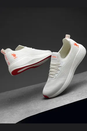 U.S. Polo Assn. Men Off White Textile LEBRON 3.0 Walking Shoes