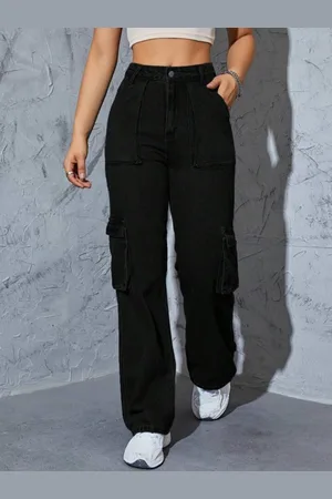 Broadstar Women Smart Wide Leg High-Rise Highly Distressed Stretchable Jeans