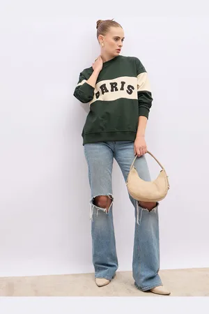 Styli Women Oversize Fit Regular Length Colorblocked Sweatshirt
