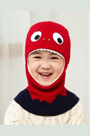 EL REGALO Kids Colourblocked Woollen Caps