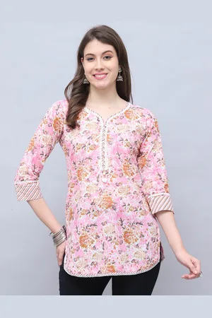 Rajnandini Sweetheart Neck Printed Ethnic Tunic