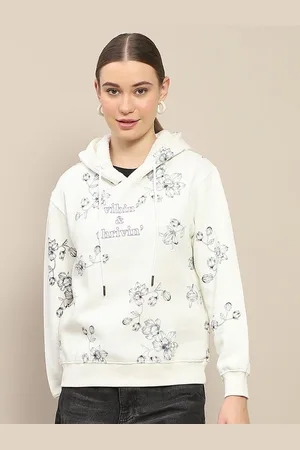 MADAME Women Printed Hooded Pullover Sweatshirt