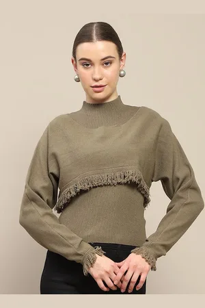 MADAME Women Ribbed Pullover Sweaters