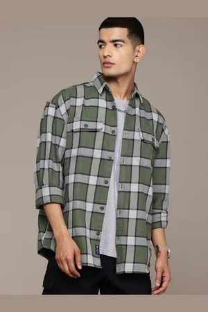 Roadster The Life Co. Checked Relaxed Fit Casual Shacket