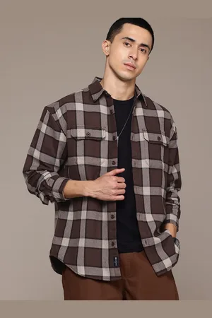 Roadster The Life Co. Checked Relaxed Fit Casual Shacket