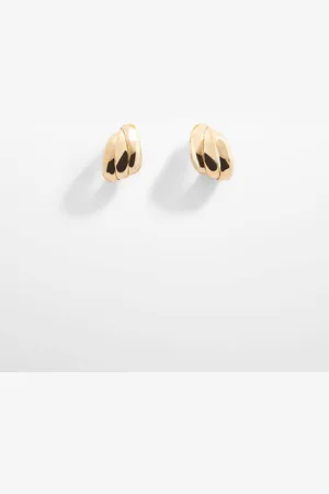 MANGO Contemporary Half Hoop Earring