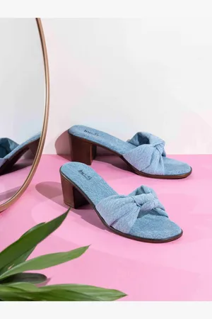 Inc 5 Women Open Back Round Toe Denim Sandal