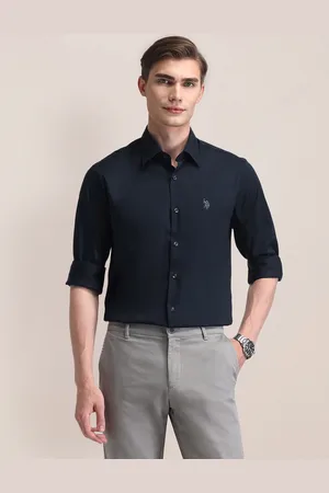 U.S. Polo Assn. Men Classic Solid Cotton Formal Shirt