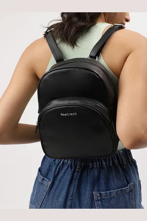 Fastrack Women Ivory Black College Backpack Bag