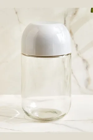 Home Centre Corsica Hipo Siattle Transparent 6 Pieces Glass Storage Jars-600 ml