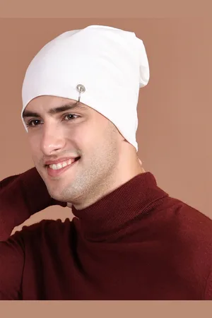 VIMAL JONNEY Unisex White Beanie