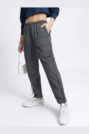 DressBerry Women Trailblazer All Day Ruched Tie-Ups Cargo-Style Track Pants