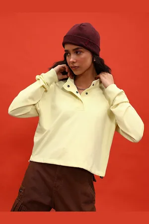 DressBerry Snuggy Style Drop-Shoulder Sleeves Sweatshirt with Toggle Hem