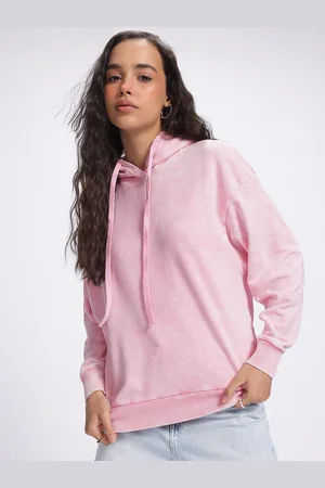 DressBerry Everyday Edge Dyed Drop-Shoulder Hooded Sweatshirt